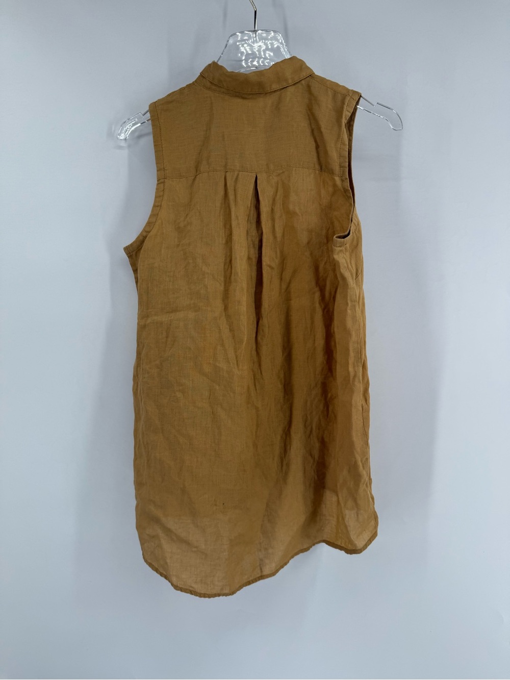 Garnet hill Easy Linen Button-Down Tank size 8 - Picture 2 of 6